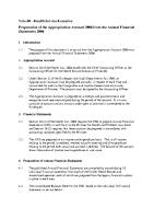 Preparation of the Appropriation Account 2006 from the Annual Financial Statements 2006 front page preview
              